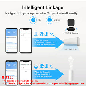 Smart TempSenzorD - Pametni WIFI senzor temperature in vlage z zaslonom - Inteligent SHOP